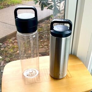 25oz Yeti Clear Yonder Water Bottle and 18 oz Yeti Water Bottle
